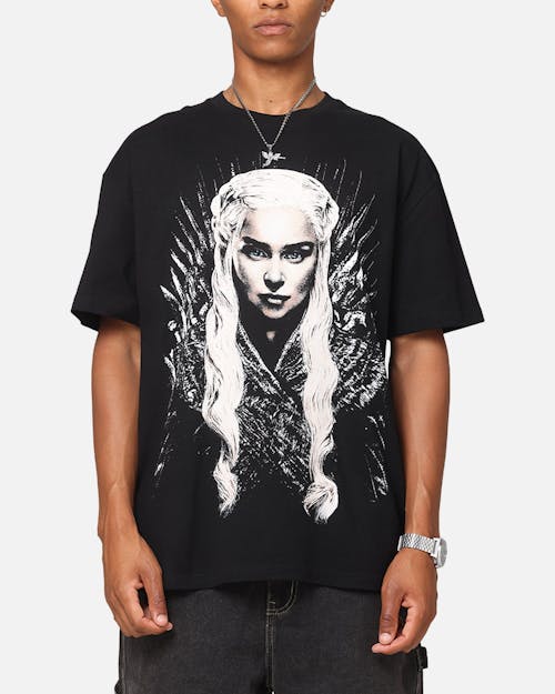 Goat Crew X Game Of Thrones Jon Snow Vintage T-Shirt Black Acidwash