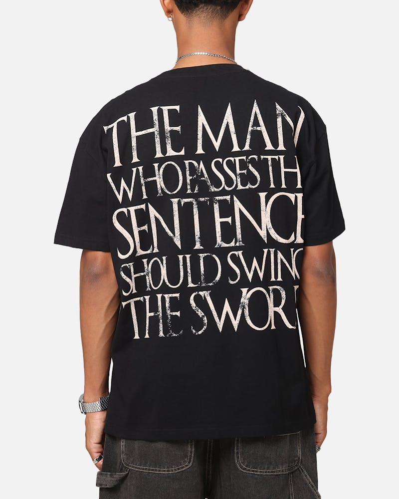 Goat Crew X Game Of Thrones Ned Stark Vintage T-Shirt Black Acidwash