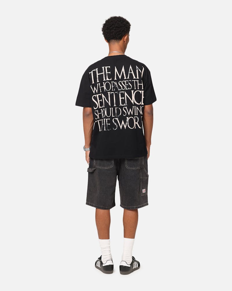 Goat Crew X Game Of Thrones Ned Stark Vintage T-Shirt Black Acidwash