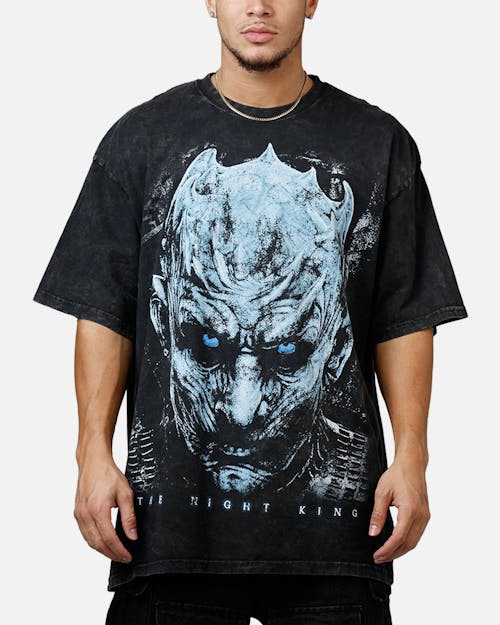 Goat Crew X Game Of Thrones Jon Snow Vintage T-Shirt Black Acidwash