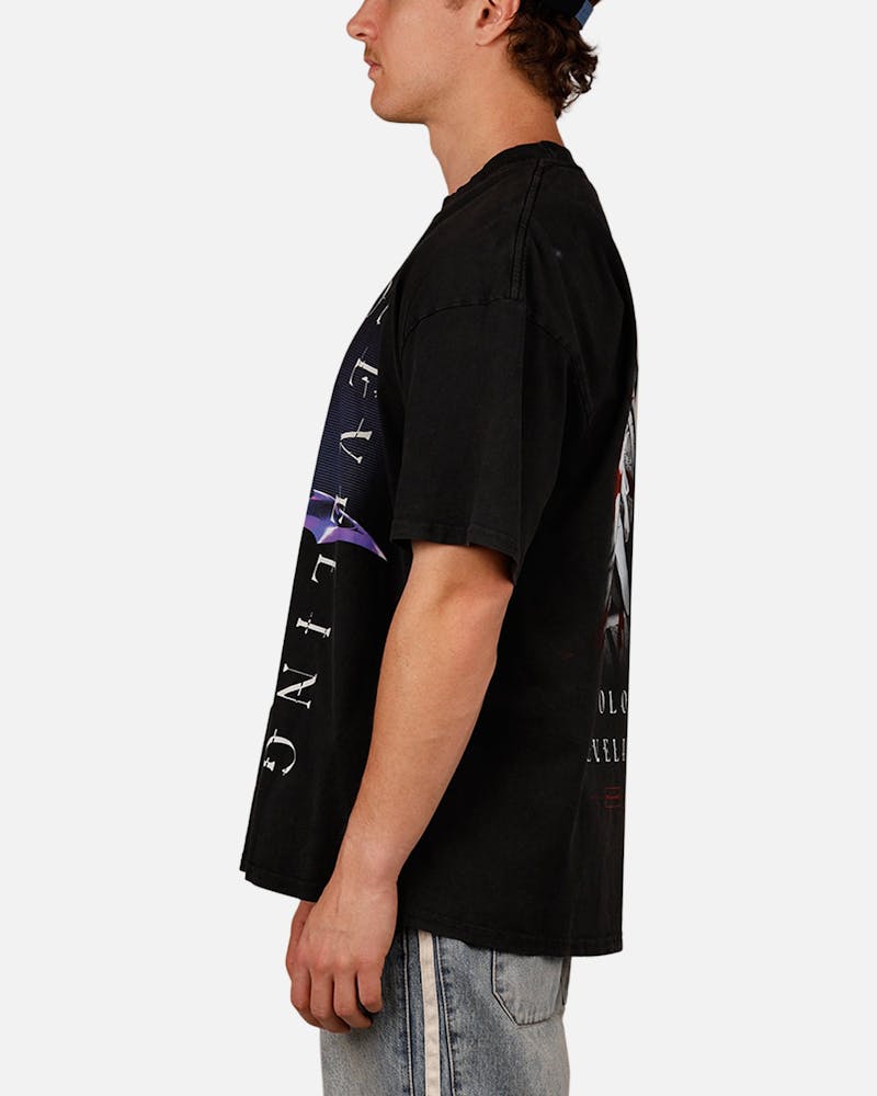 Goat Crew X Solo Leveling Solo Leveling Vintage T-Shirt Black Acidwash