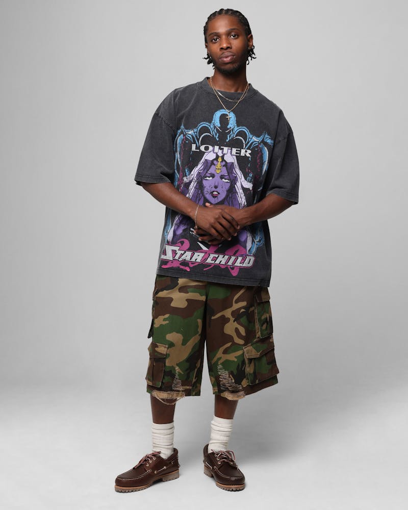 Loiter Midnight Widow Vintage T-Shirt Washed Black