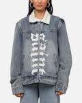 Saint Morta Gothic Distressed Denim Jacket Dirty Denim