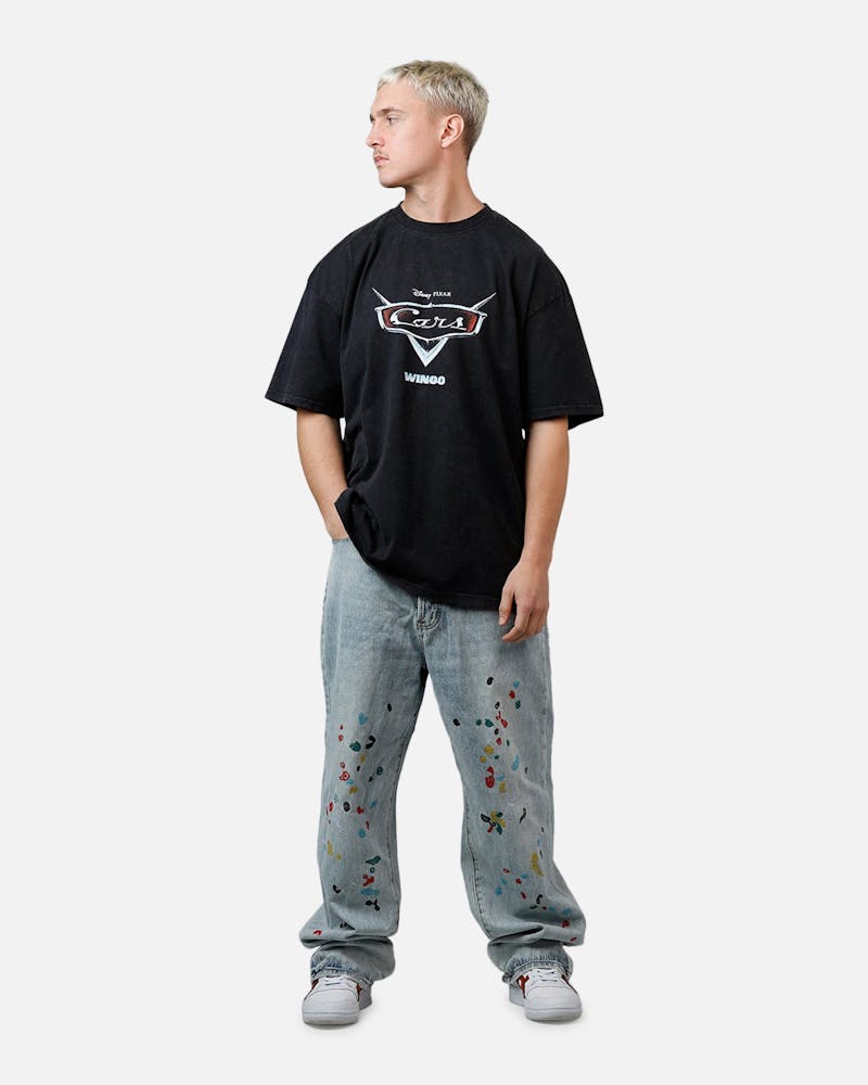 Goat Crew Disney And Pixar Cars Wingo Vintage T-Shirt Black Acidwash