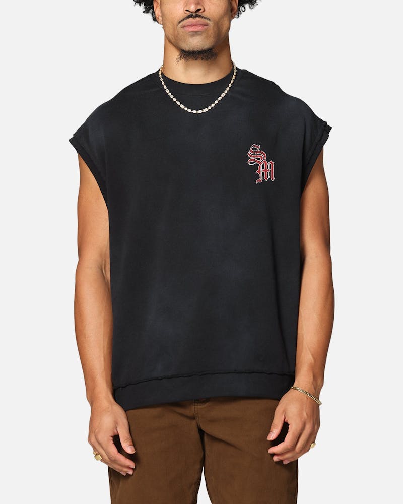 Saint Morta Hardcore Cut Off T-Shirt Sunfade Grey