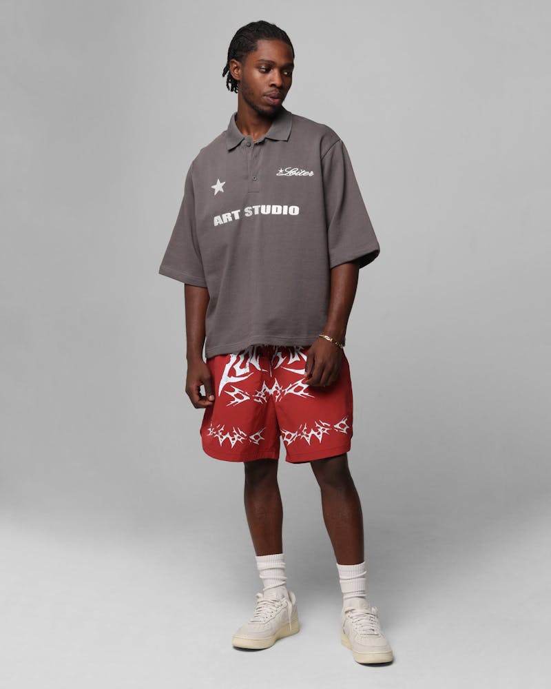 Loiter Ibiza Polo Shirt Charcoal
