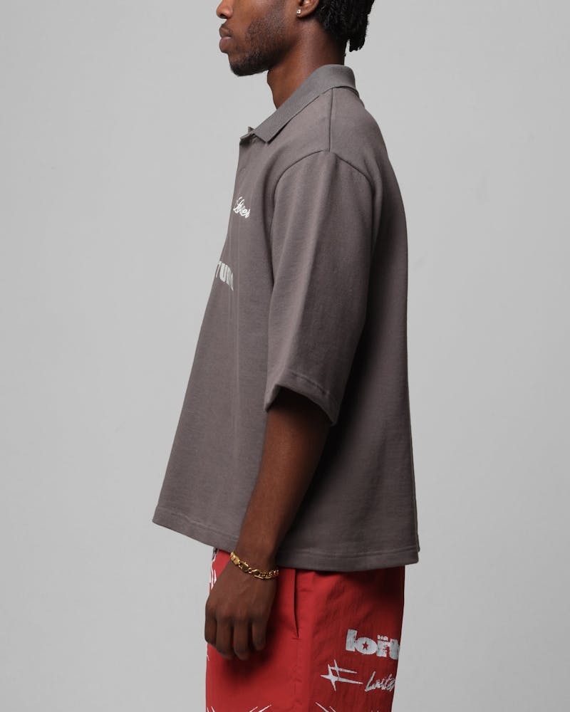 Loiter Ibiza Polo Shirt Charcoal
