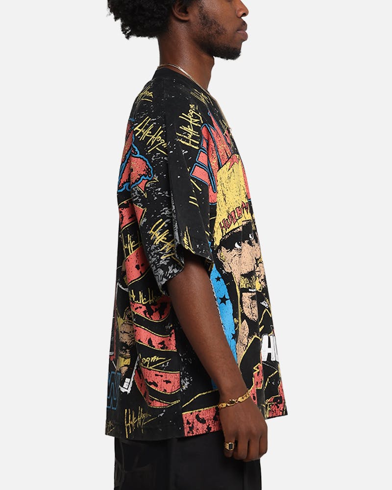 Culture Kings X WWE Hulk Hogan All Over Print T-Shirt Black