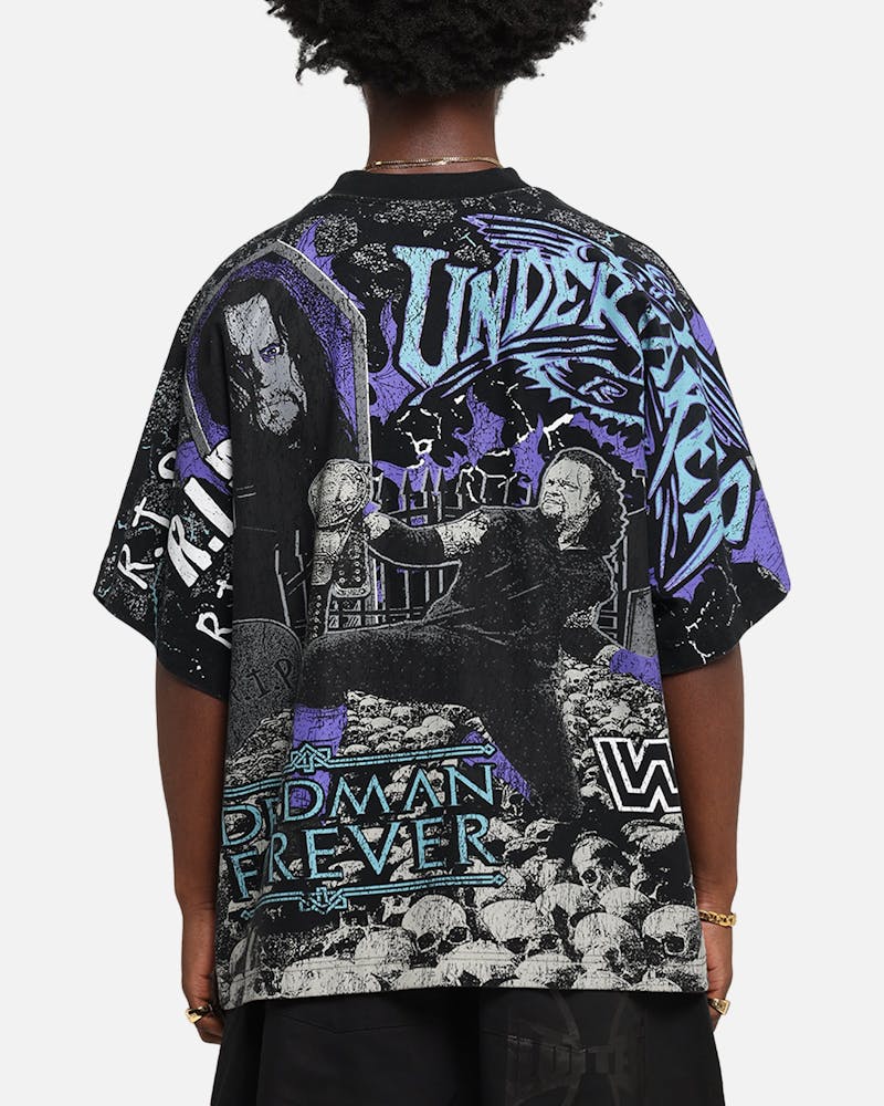 Culture Kings X WWE Undertaker All Over Print T-Shirt Black