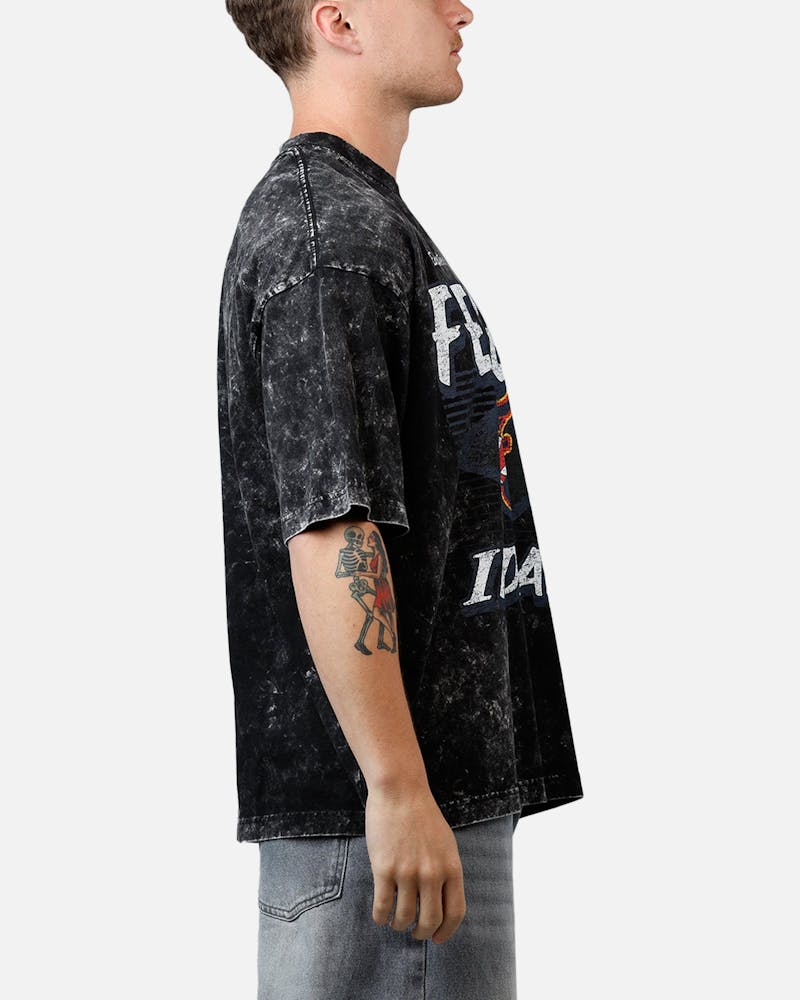 New Era Indiana Fever Boxy Essentials T-Shirt Washed Black