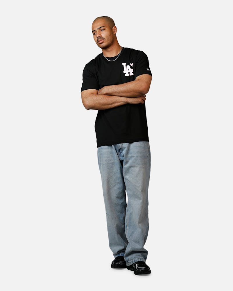 New Era Los Angeles Dodgers Heart T-Shirt Black