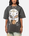 Culture Kings X WWE Rey Mysterio Big Head Heavyweight T-Shirt Black Wash
