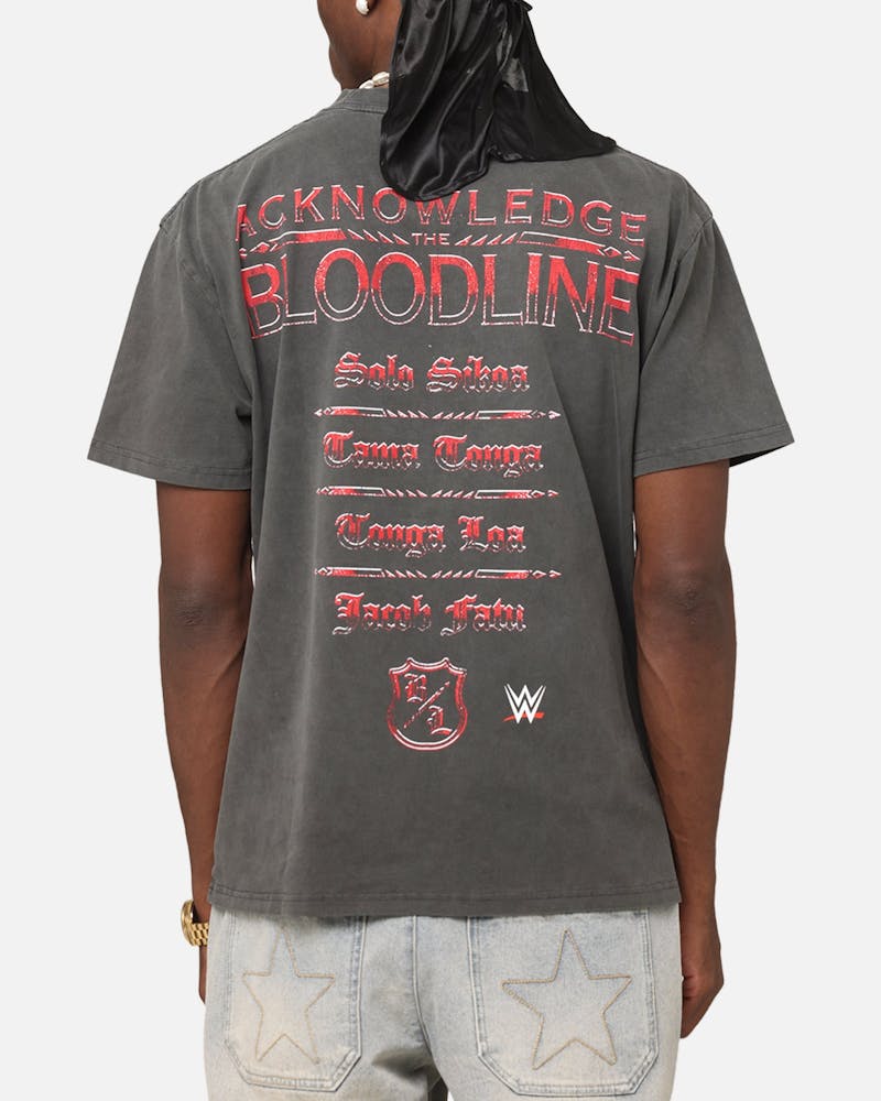 Culture Kings X WWE The Bloodline Heavyweight T-Shirt Black Wash