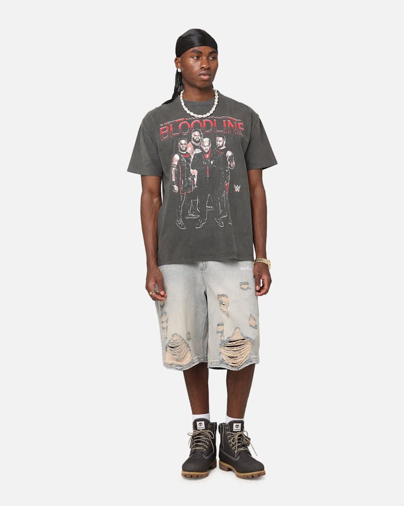 Culture Kings X WWE The Bloodline Heavyweight T-Shirt Black Wash