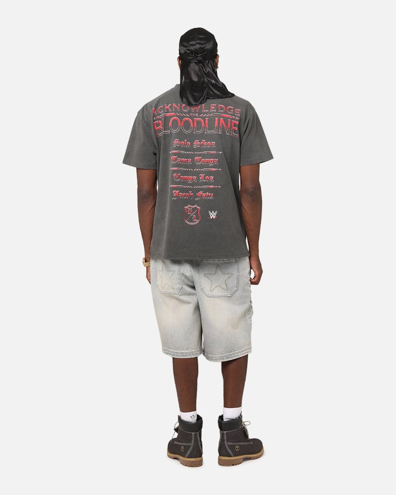 Culture Kings X WWE The Bloodline Heavyweight T-Shirt Black Wash