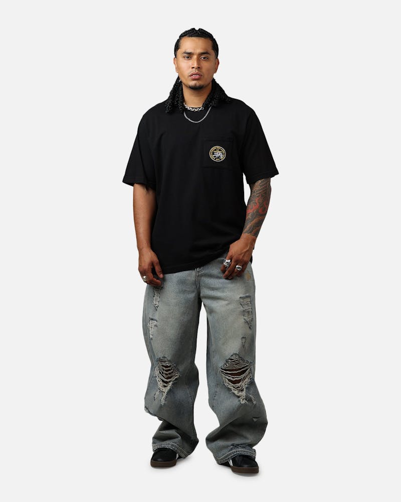 Malbon Citron Pocket T-Shirt Black