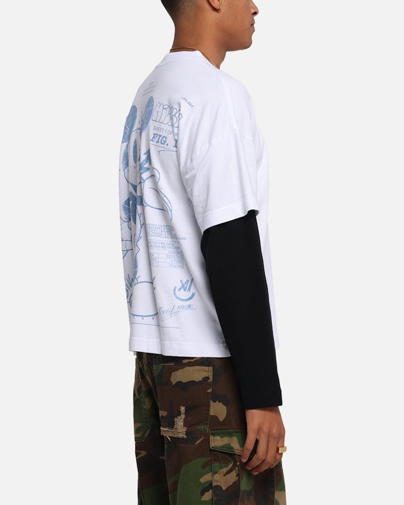 American Thrift Disney Mickey Prototype II Long Sleeve T-Shirt White