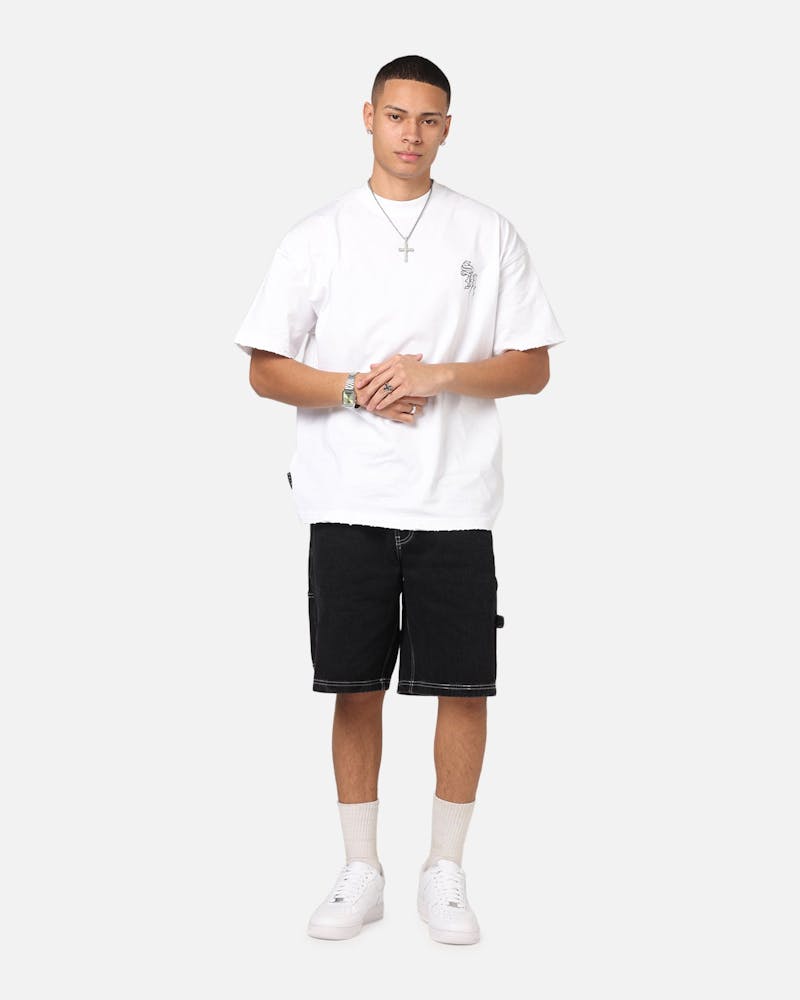 Saint Morta Fray Boxy T-Shirt White
