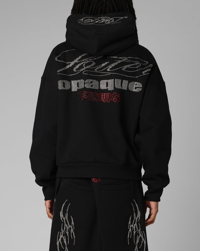 Loiter Opaque Rhinestone Premium Hoodie Black