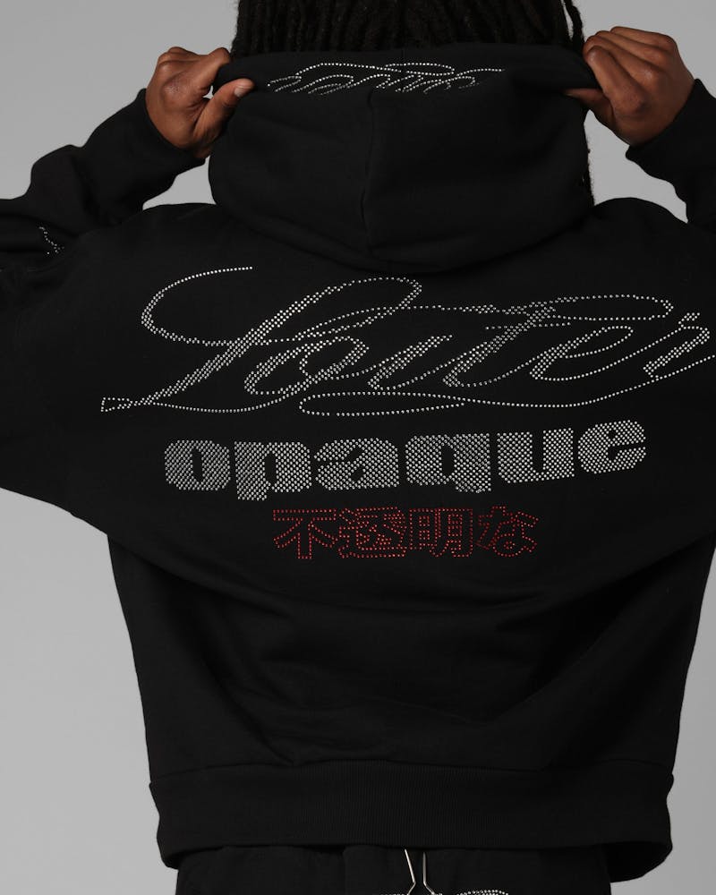 Loiter Opaque Rhinestone Premium Hoodie Black