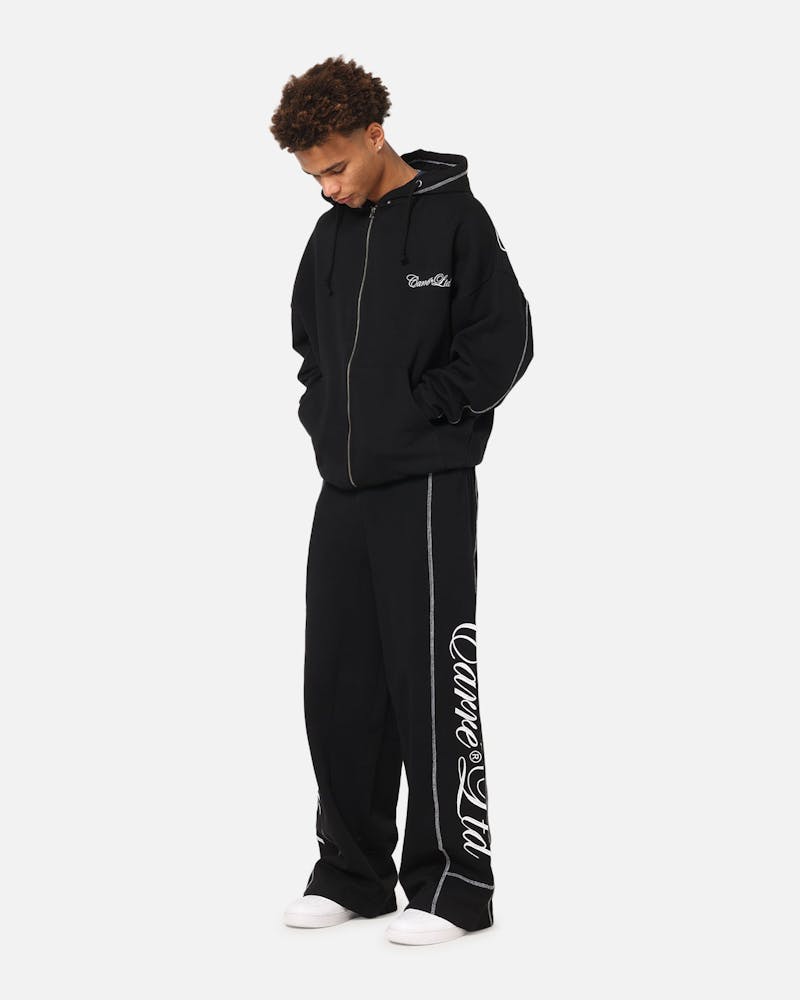Carre Script Hoodie Black