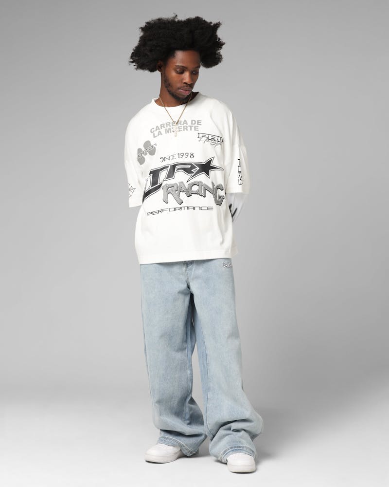 Loiter Performance Layered Long Sleeve T-Shirt Off White