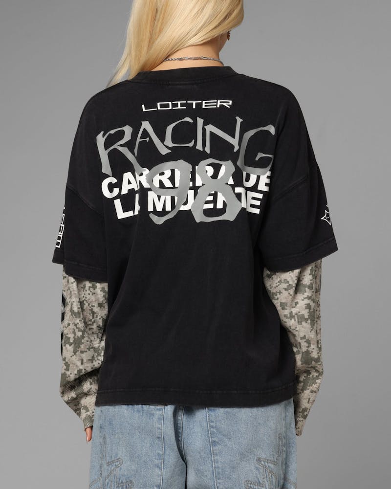 Loiter Performance Layered Long Sleeve T-Shirt Vintage Black