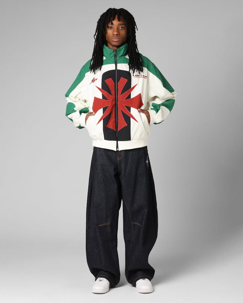 Loiter Club Classic Track Jacket White/Green