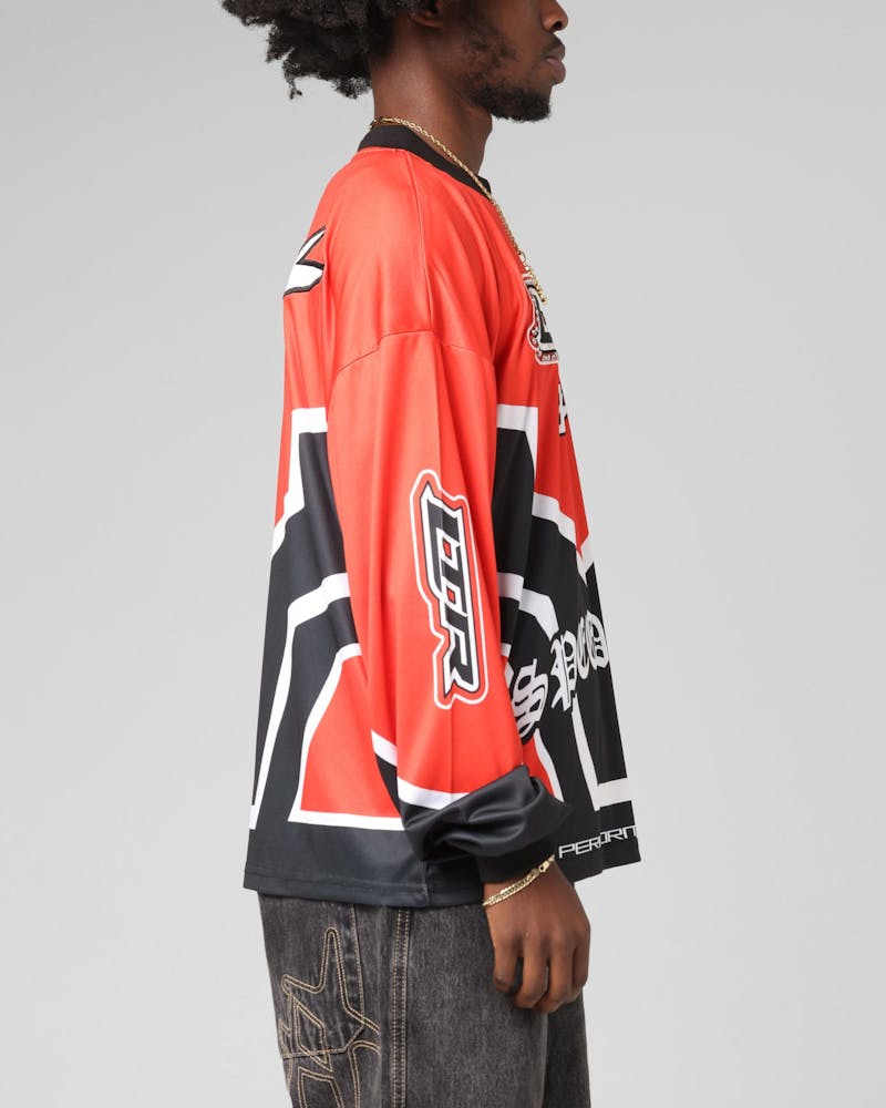 Loiter Thrill Racing Long Sleeve T-Shirt Red