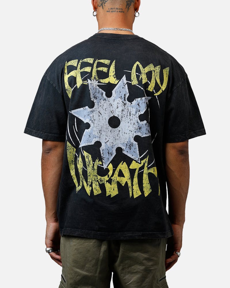 73 Studio x South Park Lets Fighting Love Heavyweight T-Shirt Black Acidwash