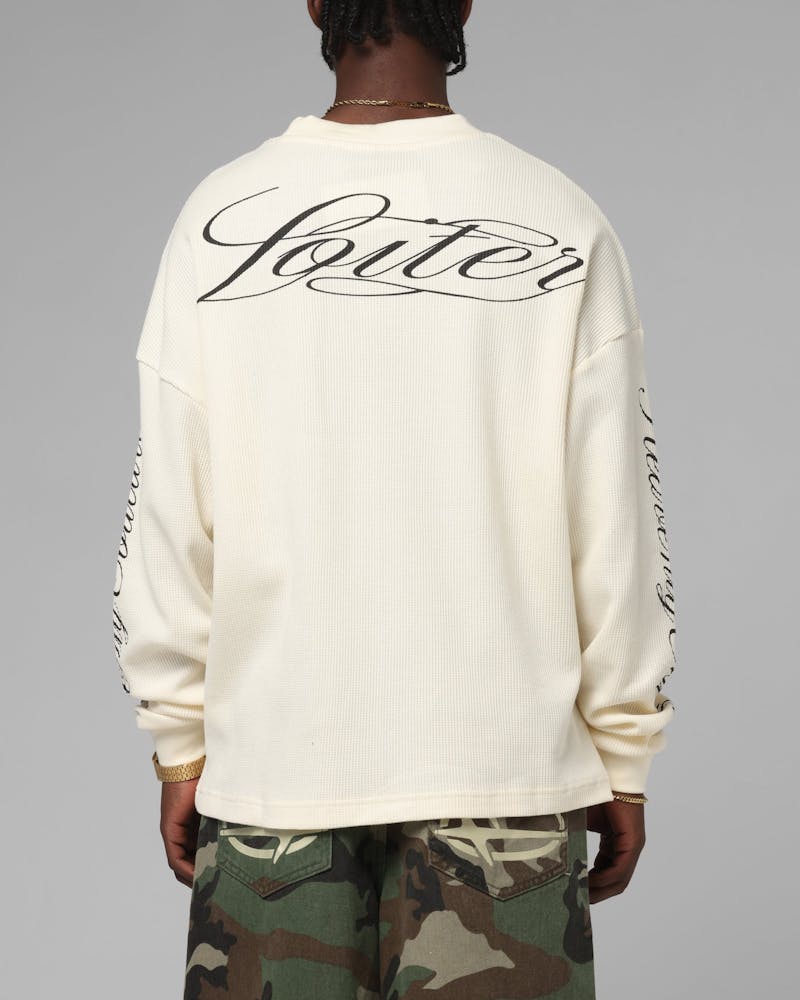 Loiter Purity Thermal Long Sleeve T-Shirt Off White