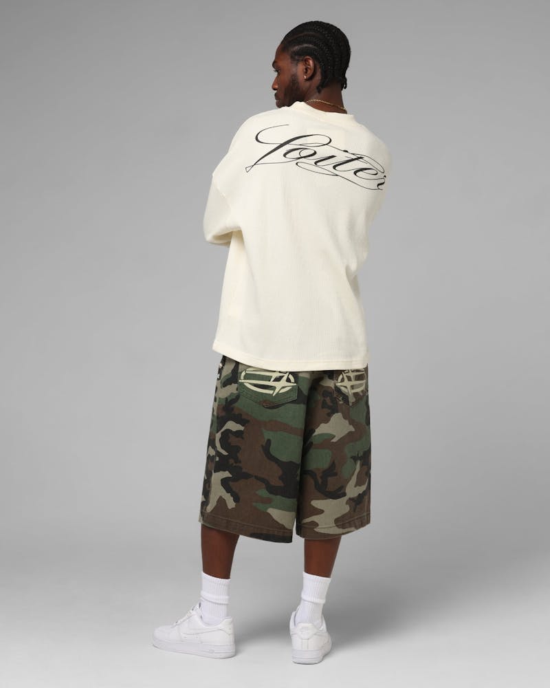 Loiter Purity Thermal Long Sleeve T-Shirt Off White