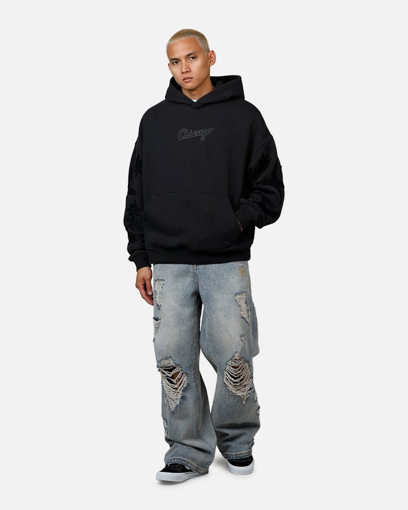 Mitchell & Ness Chicago White Sox Starburst Hoodie Faded Black