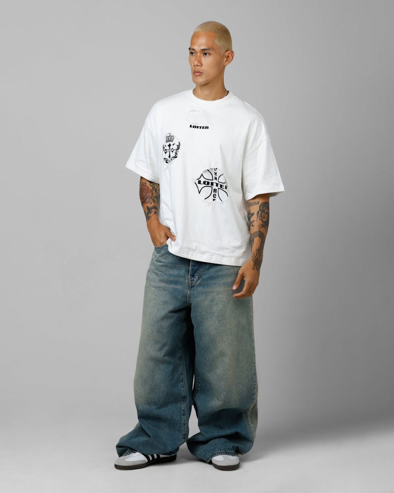 Loiter Destruction T-Shirt Off White