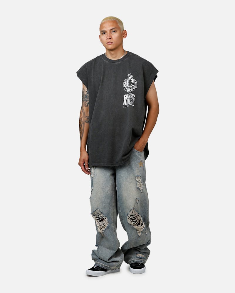 Culture Kings X 88Rising Degrees Muscle T-Shirt Black Wash