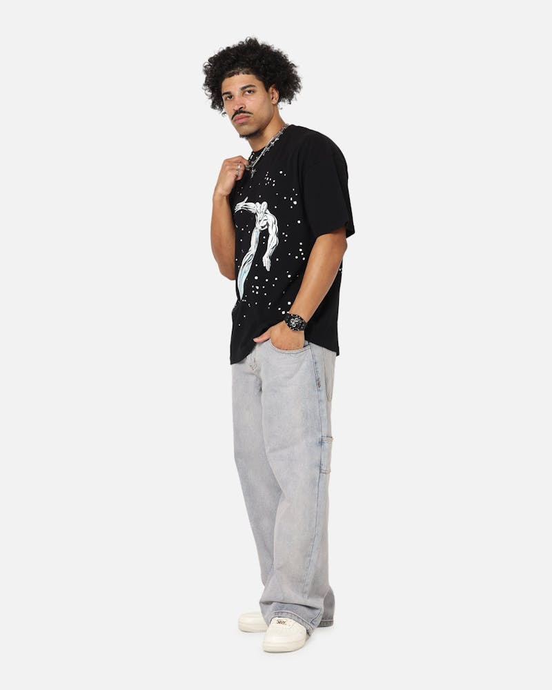 73 Studio Marvel Fantastic Four Silver Surfer Saga T-Shirt Black