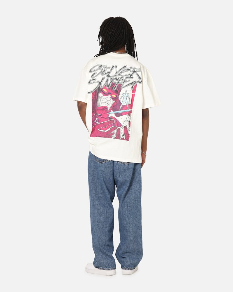 73 Studio Marvel Fantastic Four Silver Surfer Heavy T-Shirt Off White