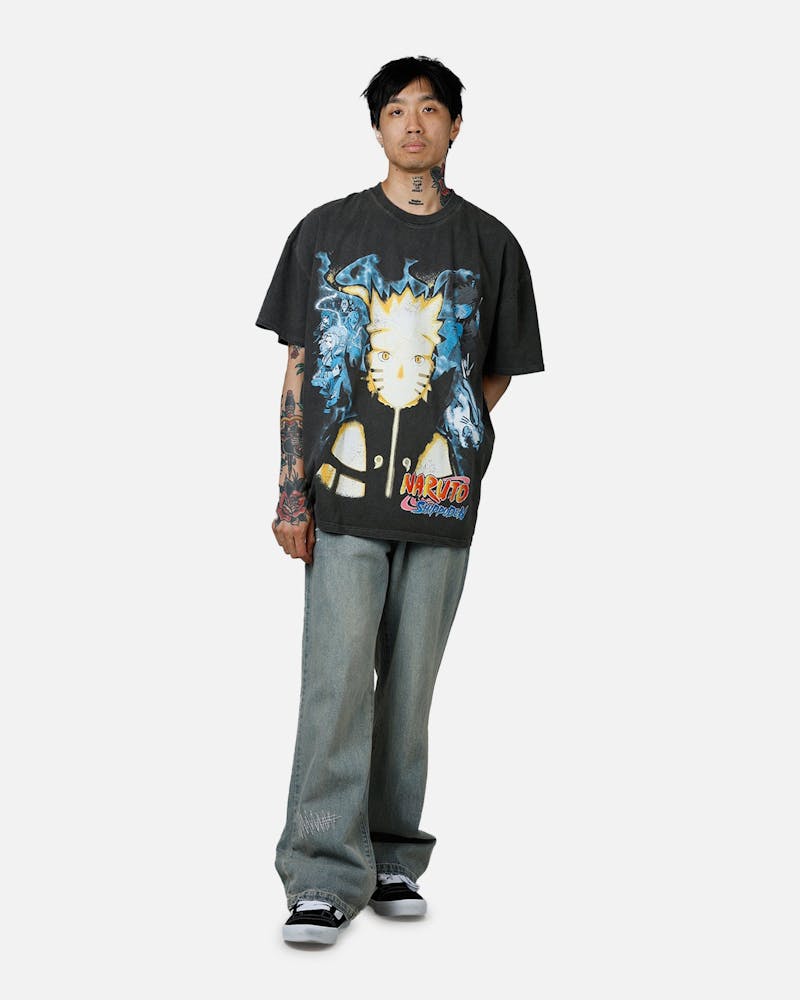 73 Studio X Naruto Naruto Shippuden Heavyweight T-Shirt Black Wash