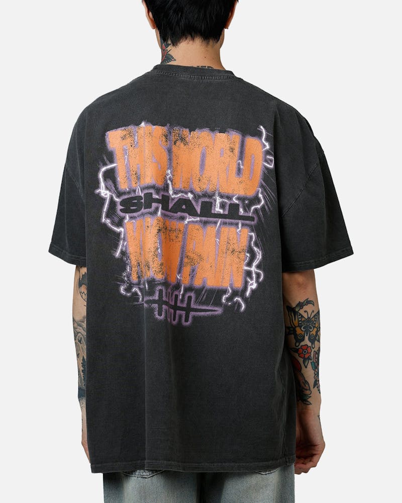 73 Studio X Naruto Six Paths Of Pain Heavyweight T-Shirt Black Wash