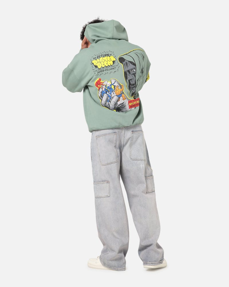 American Thrift Marvel Fantastic Four Doctor Doom Villian Premium Hoodie Green