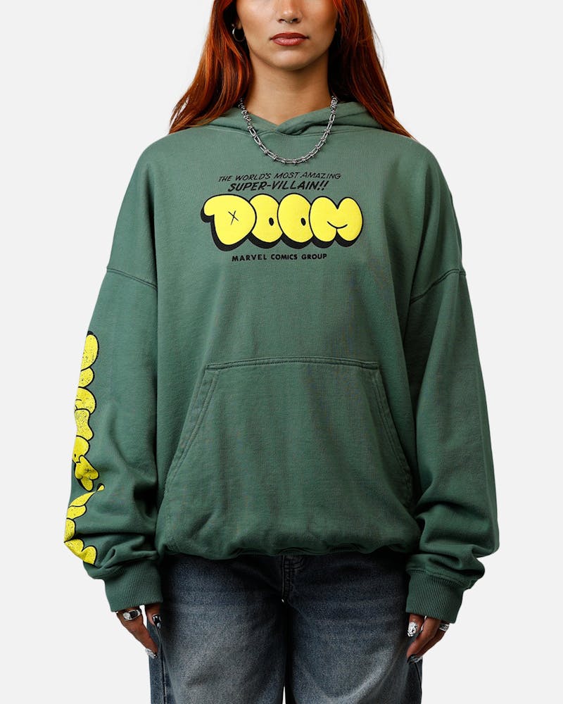 American Thrift Marvel Fantastic Four Doctor Doom Villian Premium Hoodie Green