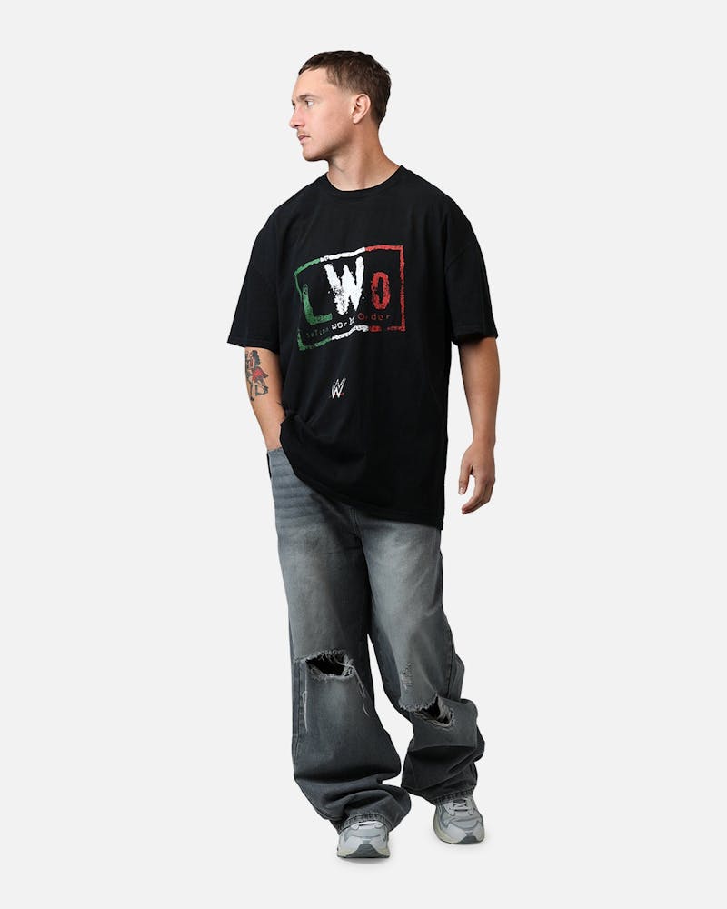 Culture Kings X WWE LWO Logo T-Shirt Black