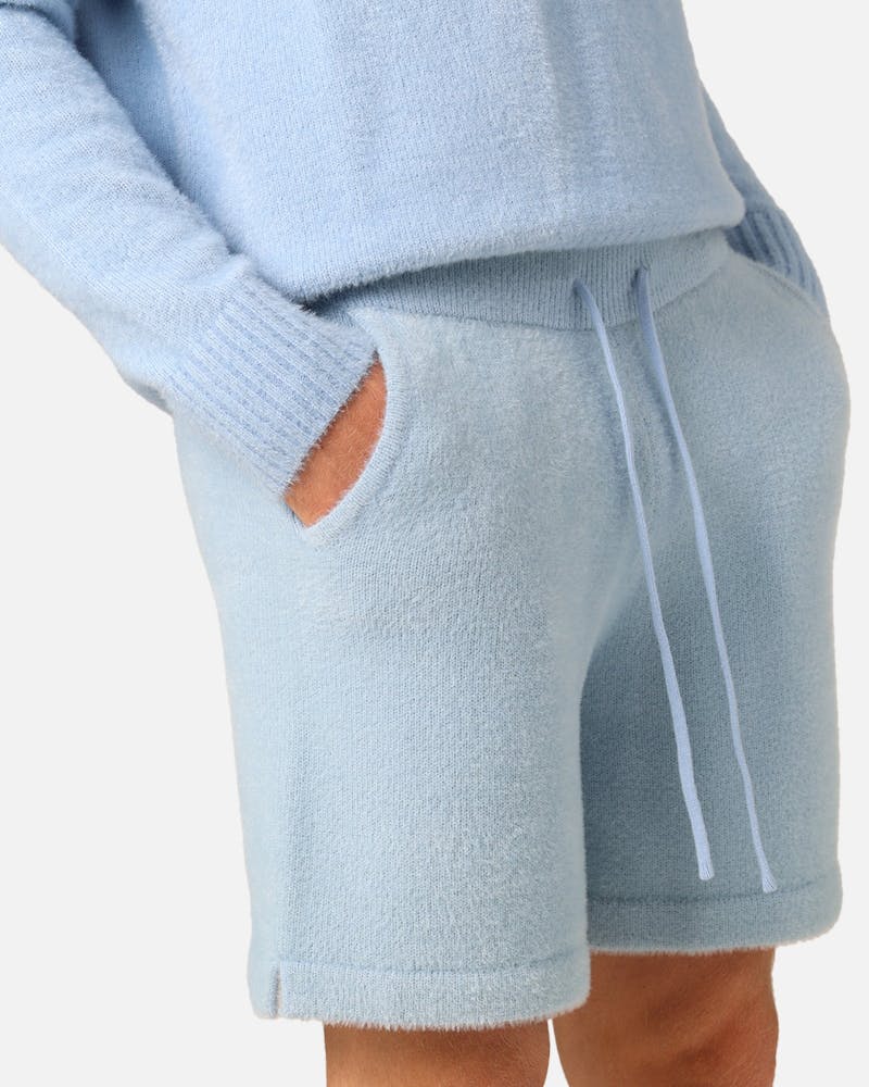 XXIII Fluffy Knit Shorts Blue