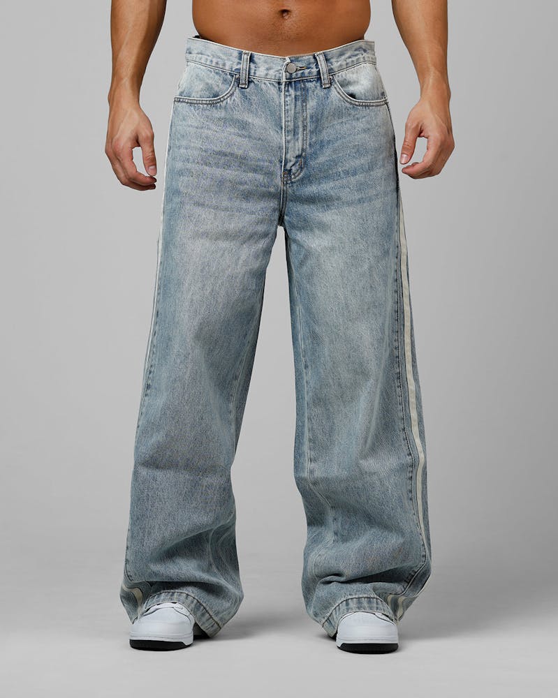 Loiter Track Star Denim Jeans Blue Wash