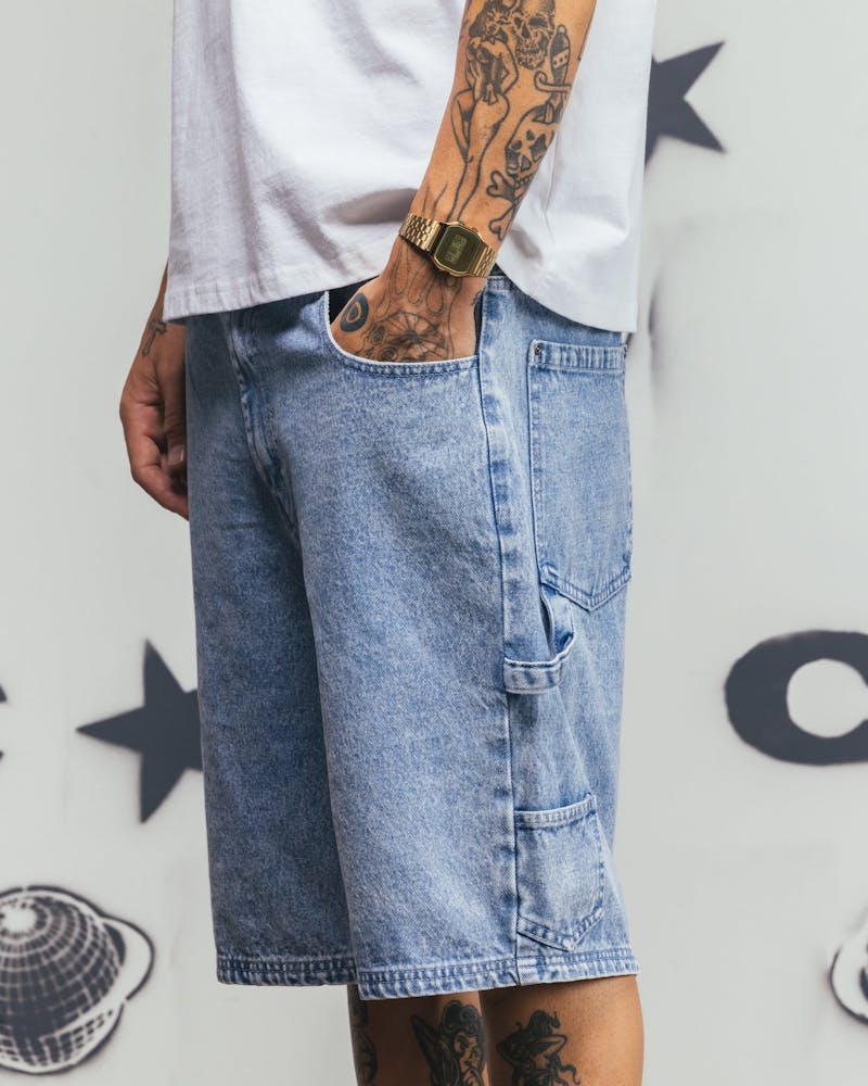 Carre Carpenter Jorts Light Blue Denim
