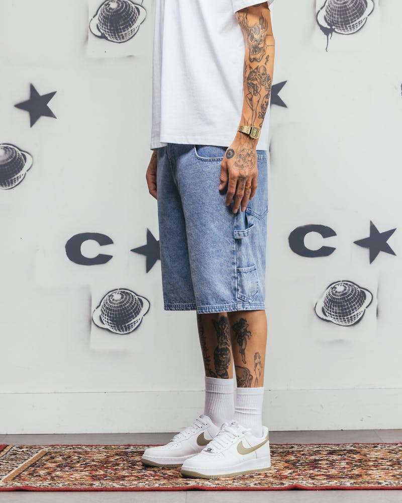 Carre Carpenter Jorts Light Blue Denim