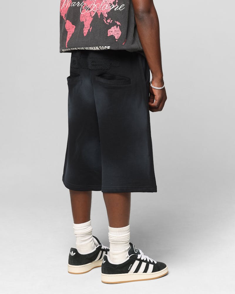 Loiter Premium Essentials Sweat Shorts Washed Black