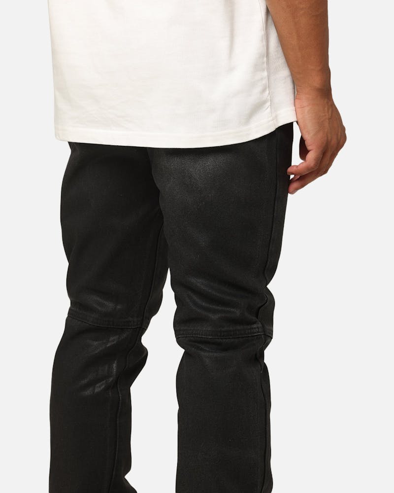 MNML B729 Waxed Denim Jeans Black
