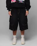 Loiter Collateral Cargo Shorts Black Wash