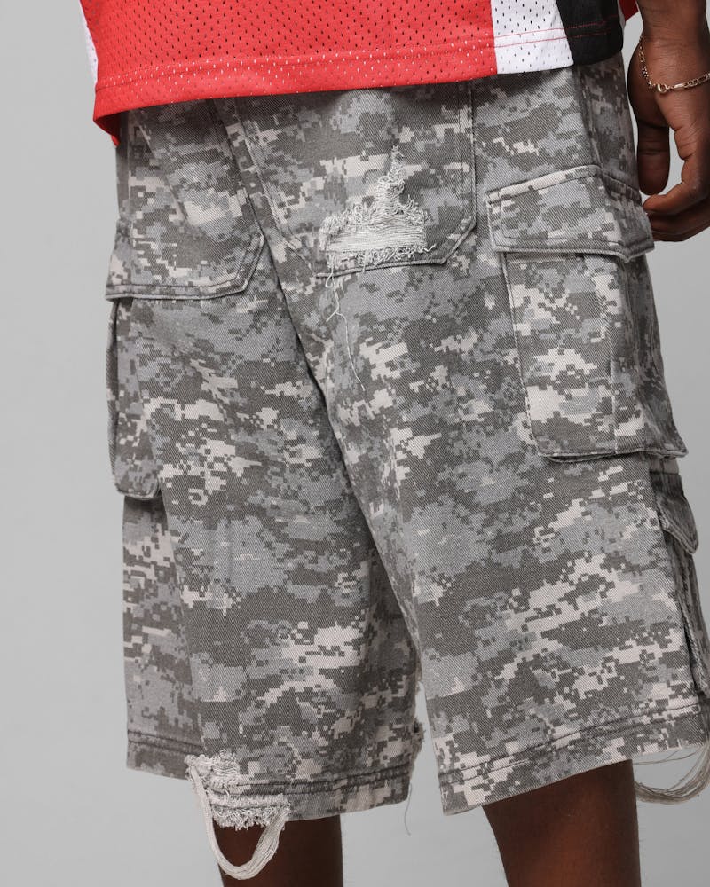 Loiter Collateral Cargo Shorts Snow Camo